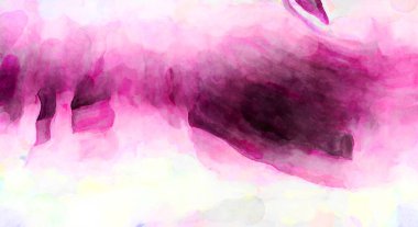 Soyut suluboya sanat eserleri. Fırça boyalı dijital resim. Renkli yaratıcı suluboya çizimi.