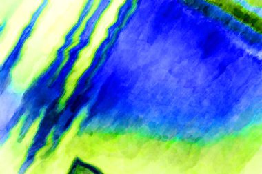 Soyut suluboya sanat eserleri. Fırça boyalı dijital resim. Renkli yaratıcı suluboya çizimi.