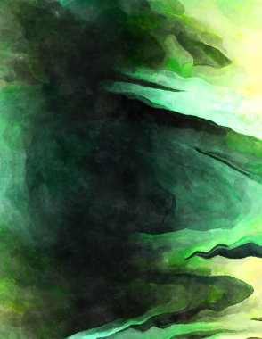 Soyut suluboya sanat eserleri. Fırça boyalı dijital resim. Renkli yaratıcı suluboya çizimi.