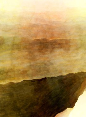 Soyut suluboya sanat eserleri. Fırça boyalı dijital resim. Renkli yaratıcı suluboya çizimi.