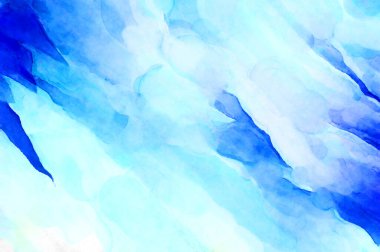 Soyut suluboya sanat eserleri. Fırça boyalı dijital resim. Renkli yaratıcı suluboya çizimi.