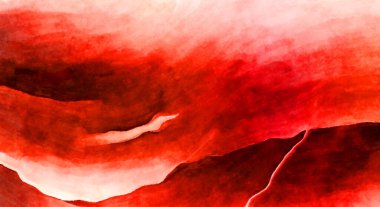 Soyut suluboya sanat eserleri. Fırça boyalı dijital resim. Renkli yaratıcı suluboya çizimi.