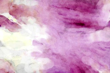 Soyut suluboya sanat eserleri. Fırça boyalı dijital resim. Renkli yaratıcı suluboya çizimi.