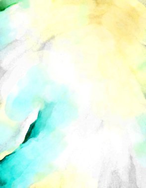 Soyut suluboya sanat eserleri. Fırça boyalı dijital resim. Renkli yaratıcı suluboya çizimi.