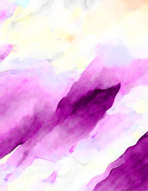 Soyut suluboya sanat eserleri. Fırça boyalı dijital resim. Renkli yaratıcı suluboya çizimi.