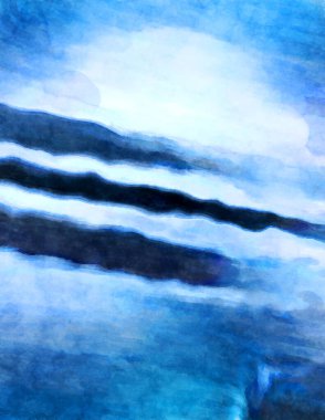 Soyut suluboya sanat eserleri. Fırça boyalı dijital resim. Renkli yaratıcı suluboya çizimi.