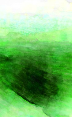 Soyut suluboya sanat eserleri. Fırça boyalı dijital resim. Renkli yaratıcı suluboya çizimi.