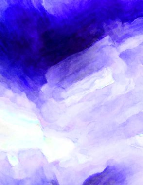 Soyut suluboya sanat eserleri. Fırça boyalı dijital resim. Renkli yaratıcı suluboya çizimi.