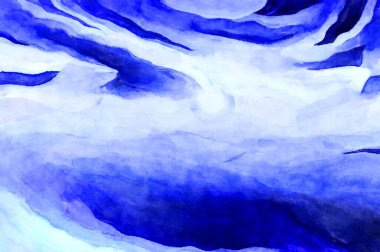 Soyut suluboya sanat eserleri. Fırça boyalı dijital resim. Renkli yaratıcı suluboya çizimi.