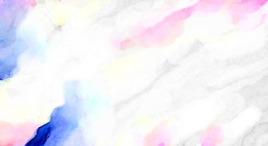 Soyut suluboya sanat eserleri. Fırça boyalı dijital resim. Renkli yaratıcı suluboya çizimi.