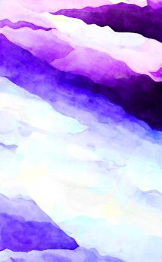 Soyut suluboya sanat eserleri. Fırça boyalı dijital resim. Renkli yaratıcı suluboya çizimi.