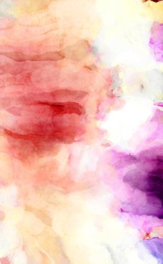 Soyut suluboya sanat eserleri. Fırça boyalı dijital resim. Renkli yaratıcı suluboya çizimi.