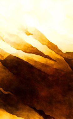 Soyut suluboya sanat eserleri. Fırça boyalı dijital resim. Renkli yaratıcı suluboya çizimi.