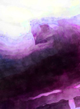 Soyut suluboya sanat eserleri. Fırça boyalı dijital resim. Renkli yaratıcı suluboya çizimi.