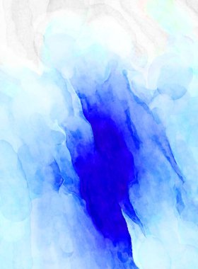 Soyut suluboya sanat eserleri. Fırça boyalı dijital resim. Renkli yaratıcı suluboya çizimi.