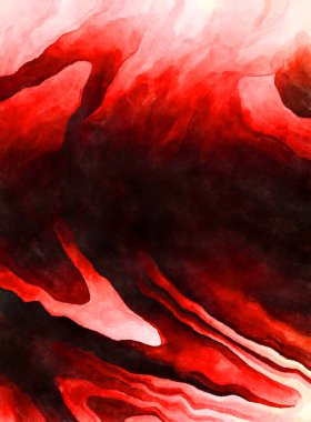 Soyut suluboya sanat eserleri. Fırça boyalı dijital resim. Renkli yaratıcı suluboya çizimi.