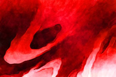 Soyut suluboya sanat eserleri. Fırça boyalı dijital resim. Renkli yaratıcı suluboya çizimi.