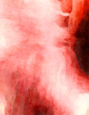 Soyut suluboya sanat eserleri. Fırça boyalı dijital resim. Renkli yaratıcı suluboya çizimi.