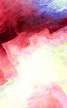 Soyut suluboya sanat eserleri. Fırça boyalı dijital resim. Renkli yaratıcı suluboya çizimi.