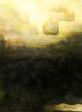 Soyut suluboya sanat eserleri. Fırça boyalı dijital resim. Renkli yaratıcı suluboya çizimi.