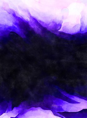 Soyut suluboya sanat eserleri. Fırça boyalı dijital resim. Renkli yaratıcı suluboya çizimi.