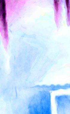 Soyut suluboya sanat eserleri. Fırça boyalı dijital resim. Renkli yaratıcı suluboya çizimi.