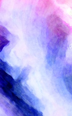 Soyut suluboya sanat eserleri. Fırça boyalı dijital resim. Renkli yaratıcı suluboya çizimi.