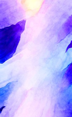 Soyut suluboya sanat eserleri. Fırça boyalı dijital resim. Renkli yaratıcı suluboya çizimi.