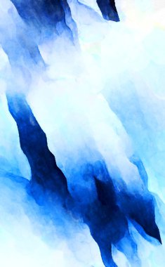 Soyut suluboya sanat eserleri. Fırça boyalı dijital resim. Renkli yaratıcı suluboya çizimi.