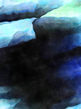 Soyut suluboya sanat eserleri. Fırça boyalı dijital resim. Renkli yaratıcı suluboya çizimi.