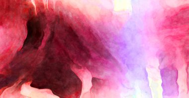 Soyut suluboya sanat eserleri. Fırça boyalı dijital resim. Renkli yaratıcı suluboya çizimi.