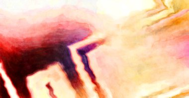 Soyut suluboya sanat eserleri. Fırça boyalı dijital resim. Renkli yaratıcı suluboya çizimi.