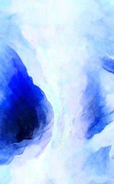 Soyut suluboya sanat eserleri. Fırça boyalı dijital resim. Renkli yaratıcı suluboya çizimi.