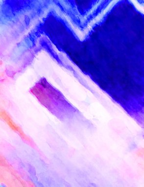 Soyut suluboya sanat eserleri. Fırça boyalı dijital resim. Renkli yaratıcı suluboya çizimi.