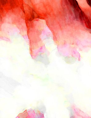 Soyut suluboya sanat eserleri. Fırça boyalı dijital resim. Renkli yaratıcı suluboya çizimi.