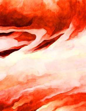 Soyut suluboya sanat eserleri. Fırça boyalı dijital resim. Renkli yaratıcı suluboya çizimi.