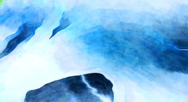 Soyut suluboya sanat eserleri. Fırça boyalı dijital resim. Renkli yaratıcı suluboya çizimi.