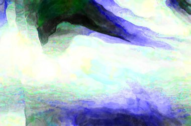 Soyut suluboya sanat eserleri. Fırça boyalı dijital resim. Renkli yaratıcı suluboya çizimi.