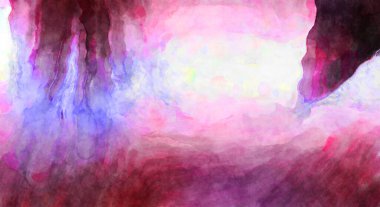 Soyut suluboya sanat eserleri. Fırça boyalı dijital resim. Renkli yaratıcı suluboya çizimi.