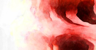 Soyut suluboya sanat eserleri. Fırça boyalı dijital resim. Renkli yaratıcı suluboya çizimi.