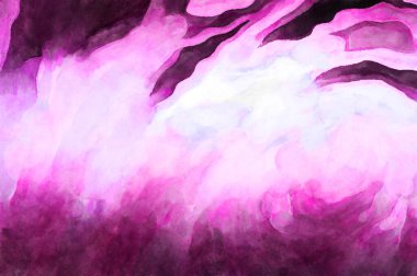 Soyut suluboya sanat eserleri. Fırça boyalı dijital resim. Renkli yaratıcı suluboya çizimi.