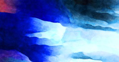 Soyut suluboya sanat eserleri. Fırça boyalı dijital resim. Renkli yaratıcı suluboya çizimi.