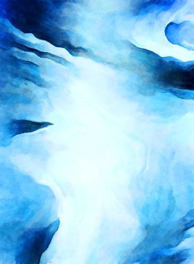 Soyut suluboya sanat eserleri. Fırça boyalı dijital resim. Renkli yaratıcı suluboya çizimi.