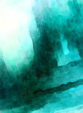 Soyut suluboya sanat eserleri. Fırça boyalı dijital resim. Renkli yaratıcı suluboya çizimi.