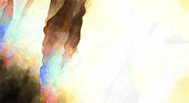 Soyut suluboya sanat eserleri. Fırça boyalı dijital resim. Renkli yaratıcı suluboya çizimi.