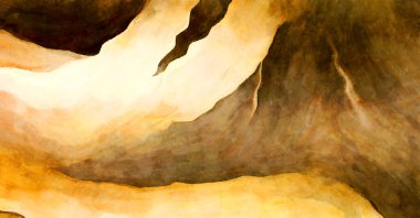 Soyut suluboya sanat eserleri. Fırça boyalı dijital resim. Renkli yaratıcı suluboya çizimi.