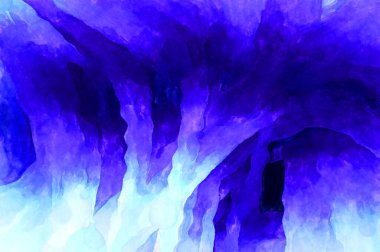 Soyut suluboya sanat eserleri. Fırça boyalı dijital resim. Renkli yaratıcı suluboya çizimi.