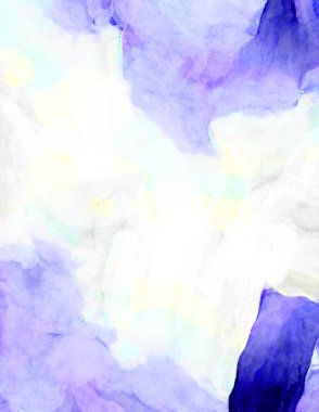 Soyut suluboya sanat eserleri. Fırça boyalı dijital resim. Renkli yaratıcı suluboya çizimi.