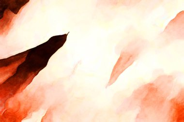 Soyut suluboya sanat eserleri. Fırça boyalı dijital resim. Renkli yaratıcı suluboya çizimi.