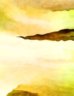 Soyut suluboya sanat eserleri. Fırça boyalı dijital resim. Renkli yaratıcı suluboya çizimi.